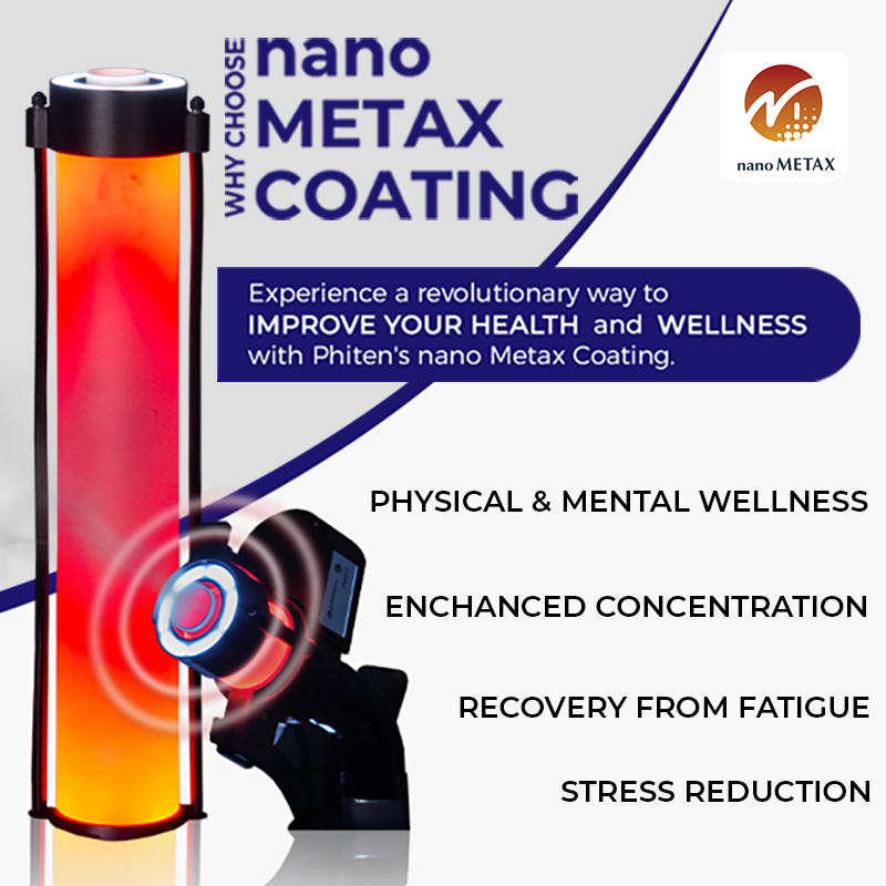 nano Metax Coating Mobile view for Health and Wellness by Phiten